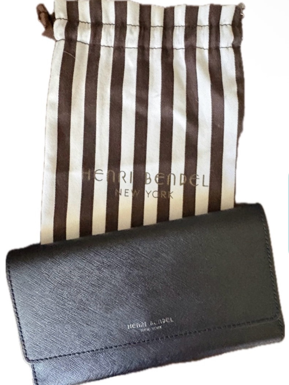 Henri Bendel New York Black Wallet Continental EUC with Original Dust Bag!